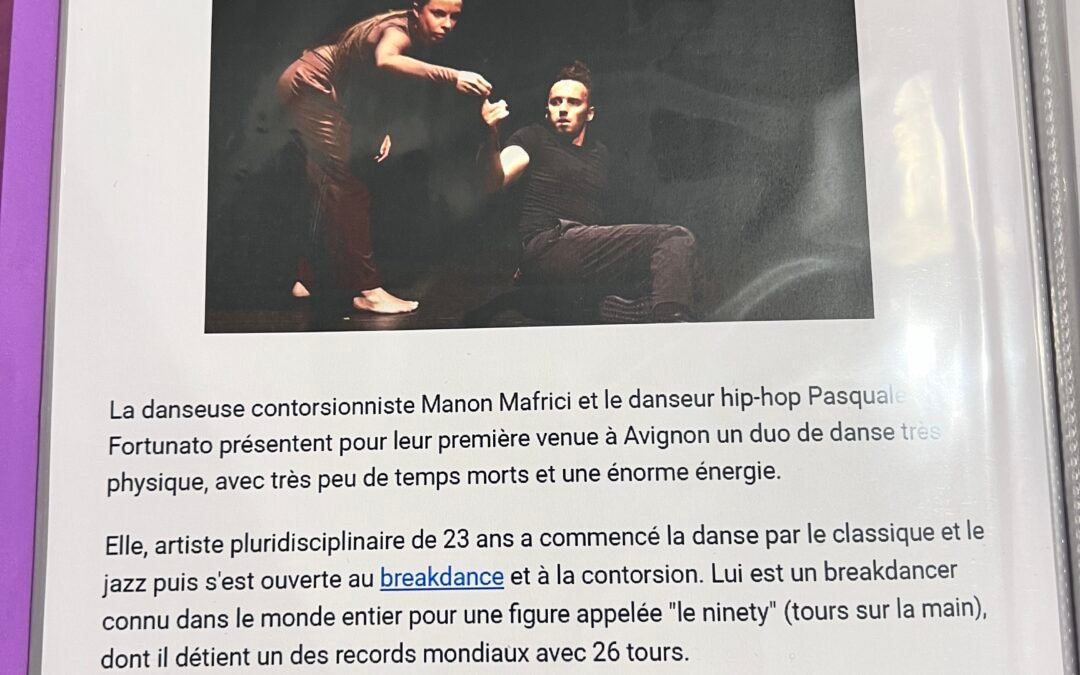 « Après tout » au FESTIVAL OFF AVIGNON, LA PRESSE EN PARLE !!